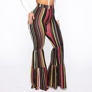 BLACK/ COMBO - WAIT FOR THE BELL FLARE PANTS - BELL BOTTOMS